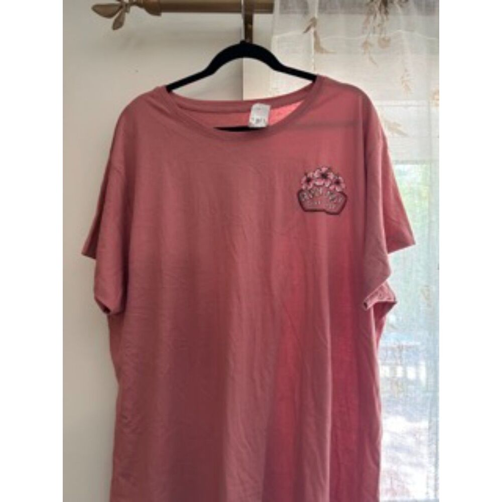 NWT Ron Jon Surf Shop Disney Springs Pink Graphic T-Shirt Floral Logo